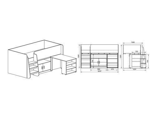 Комплект за детска стая Сити 5023