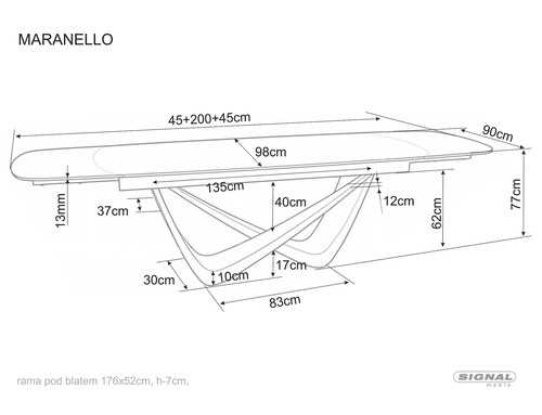 Трапезна маса МАРАНЕЛО КЕРАМИК