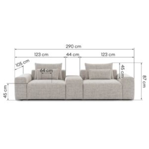 Модулен диван БАСТИА 1.5BL+PANEL+1.5BP